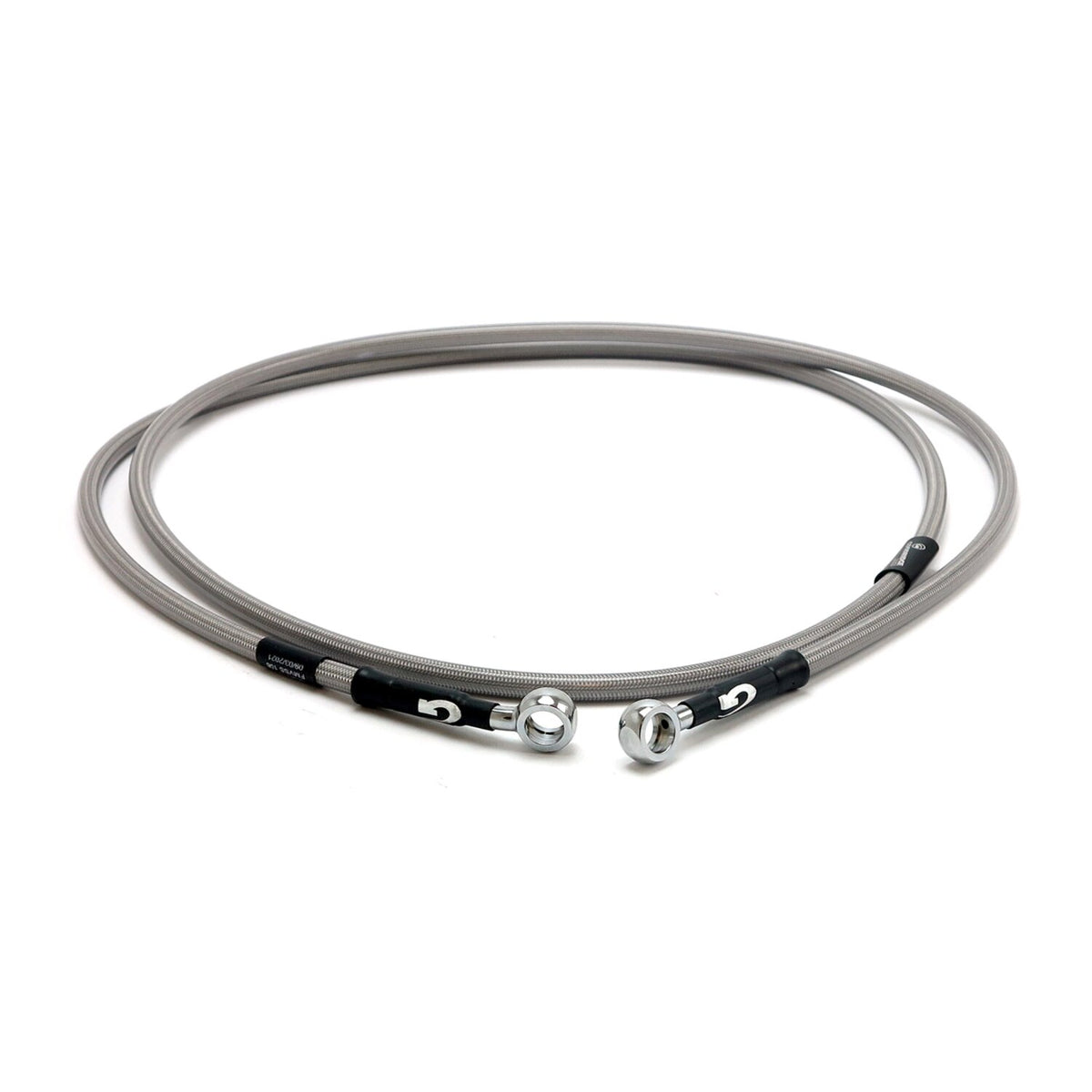 Goodridge brake line upper front stainless clear coated