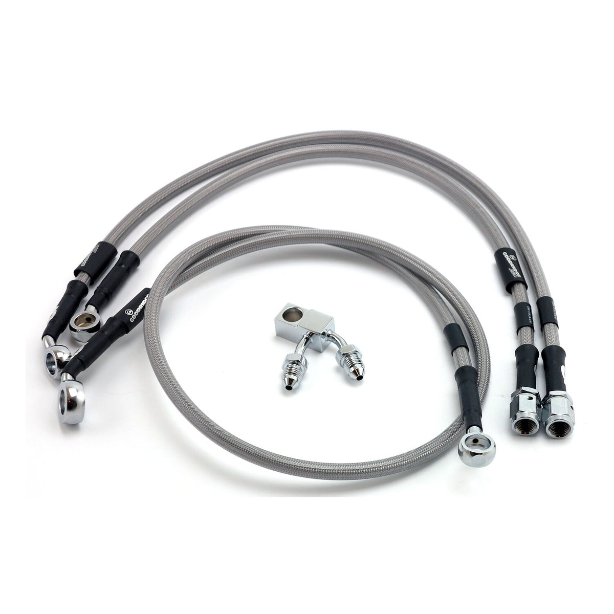 MCS by Goodridge brake line front stainless clear coated