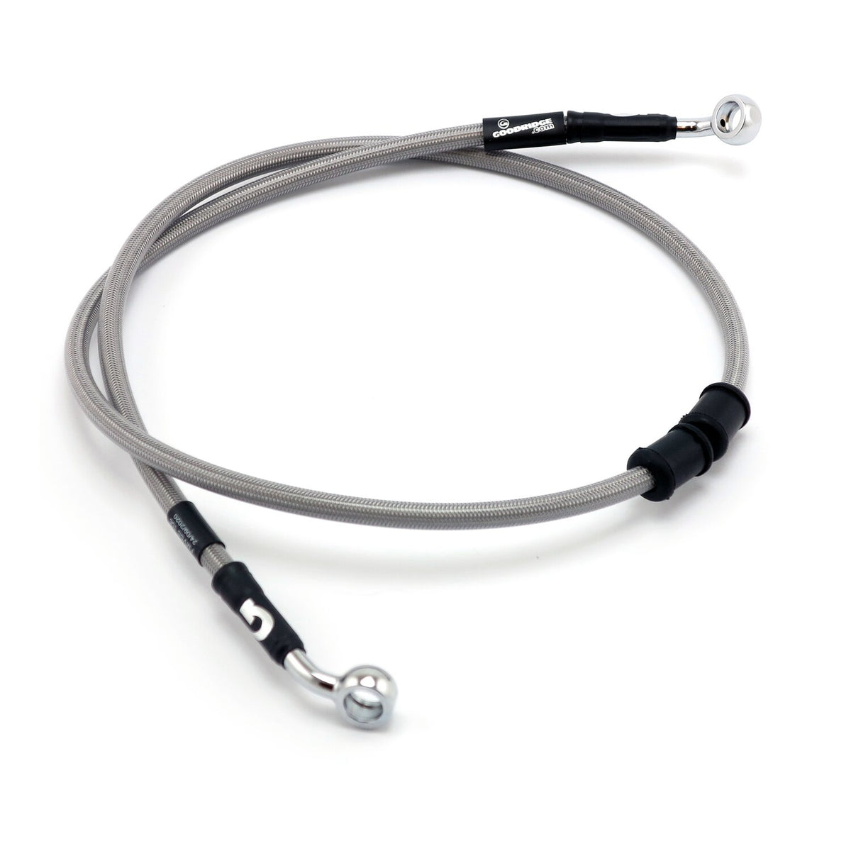Goodridge brake line upper front stainless clear coated