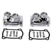 MCS M8 tappet block cover set - Chrome