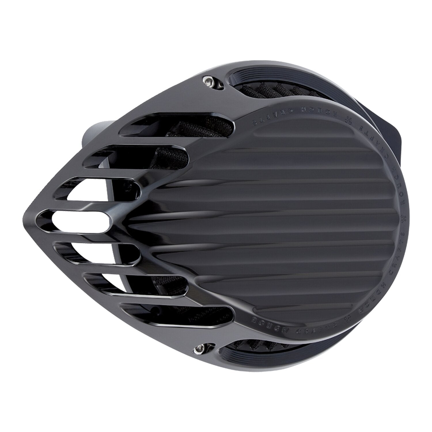 Rough Crafts Teardrop Finned air cleaner assembly - Black