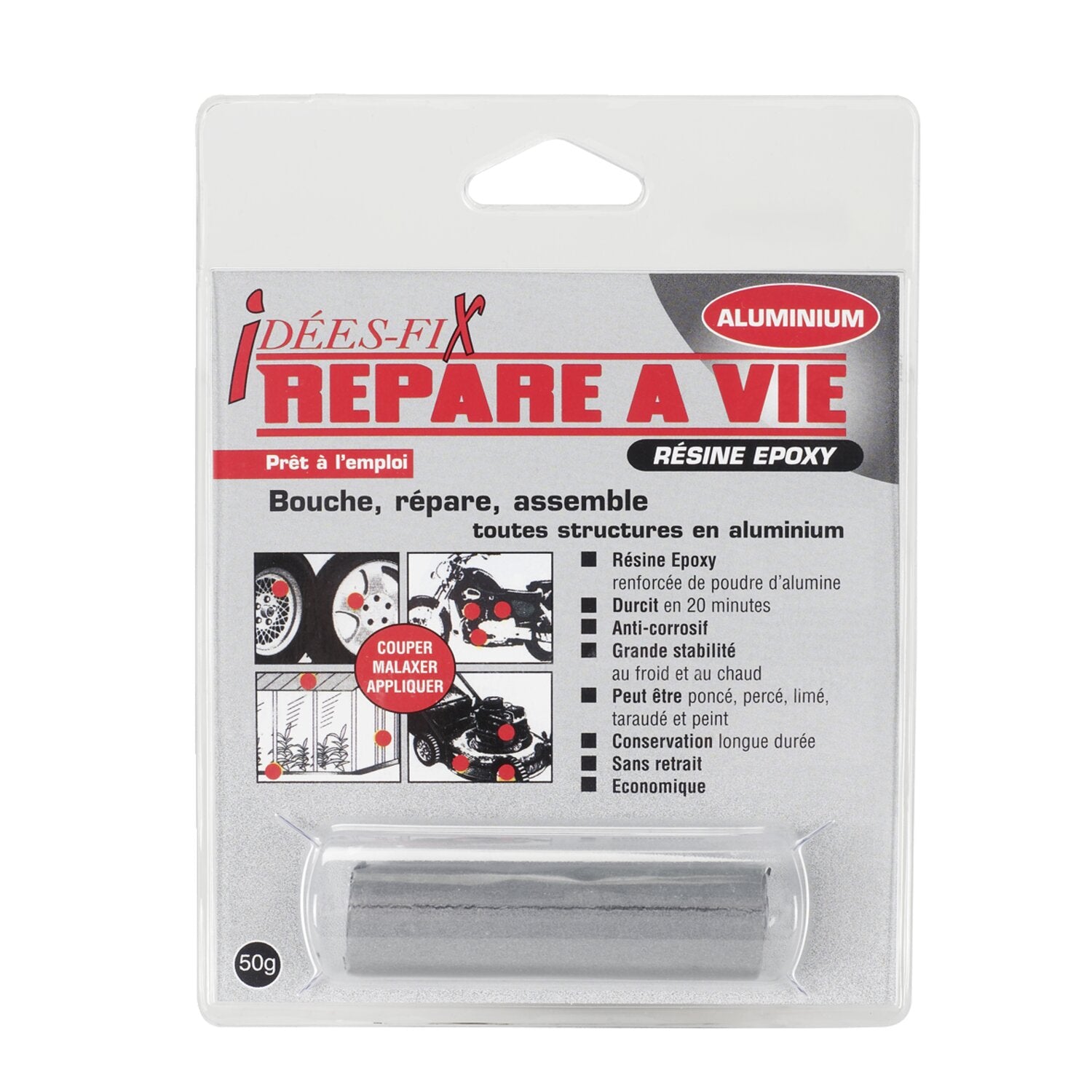 Pressol Idées-Fix moldable metal - Aluminum 50 grams