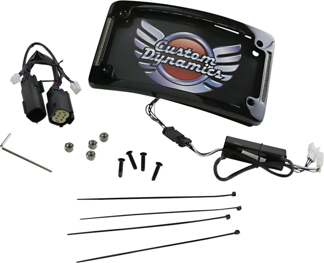 Custom Dynamics Led Radius License Plate Frame For Harley-davidson