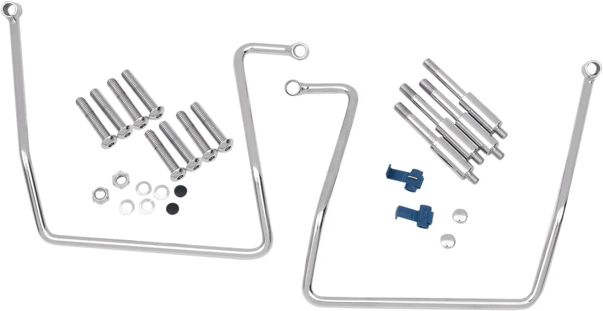 Drag Specialties Chrome Saddlebag Support Brackets
