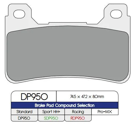 Dp Brakes Standardowe Spiekane Metalowe Klocki Hamulcowe - Przód