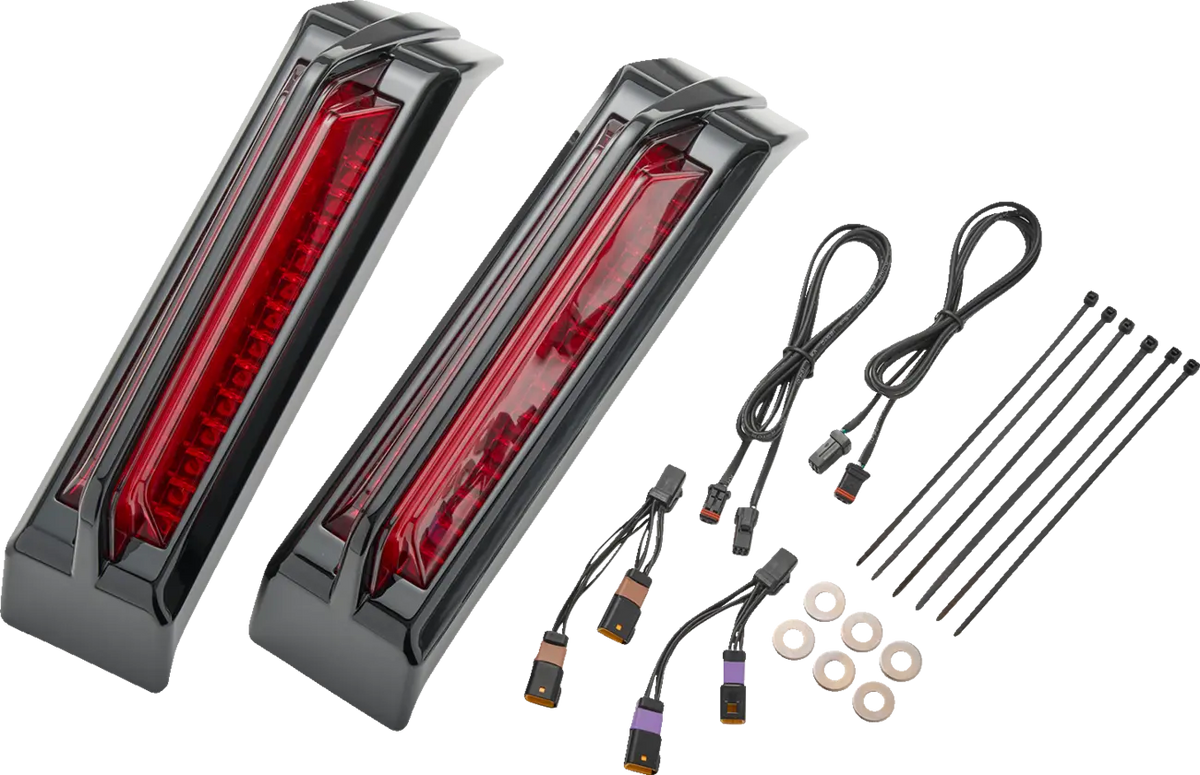 Ciro Red Lens Black Tail Lights Street Glide Road Glide