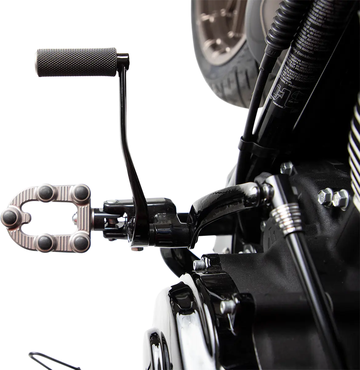 Arlen Ness Splined Peg Mount - Black Aluminum