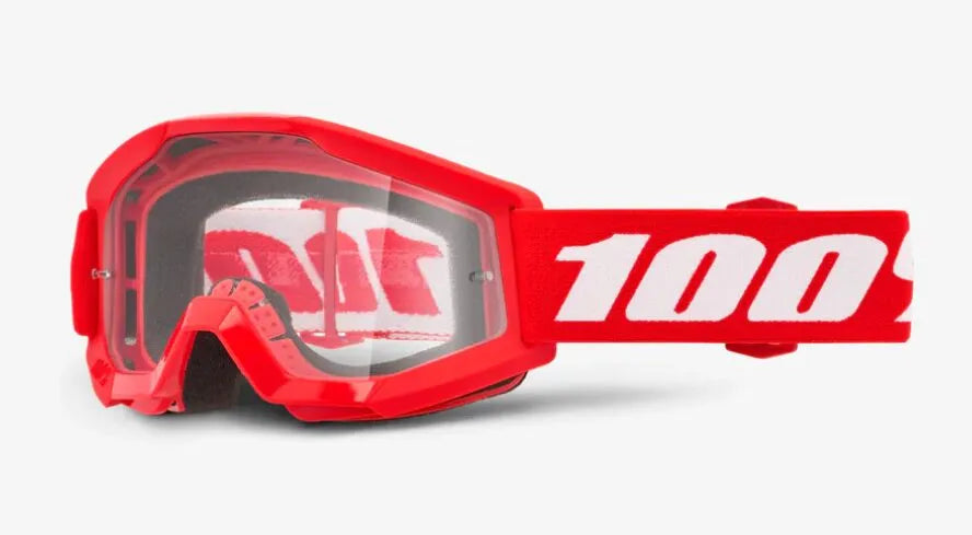 100% Strata Mini Goggles Red/Clear