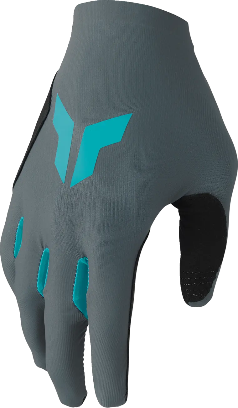 Thor Women's Sportmode Iconic Mx Gloves - Aqua/Black/Gray
