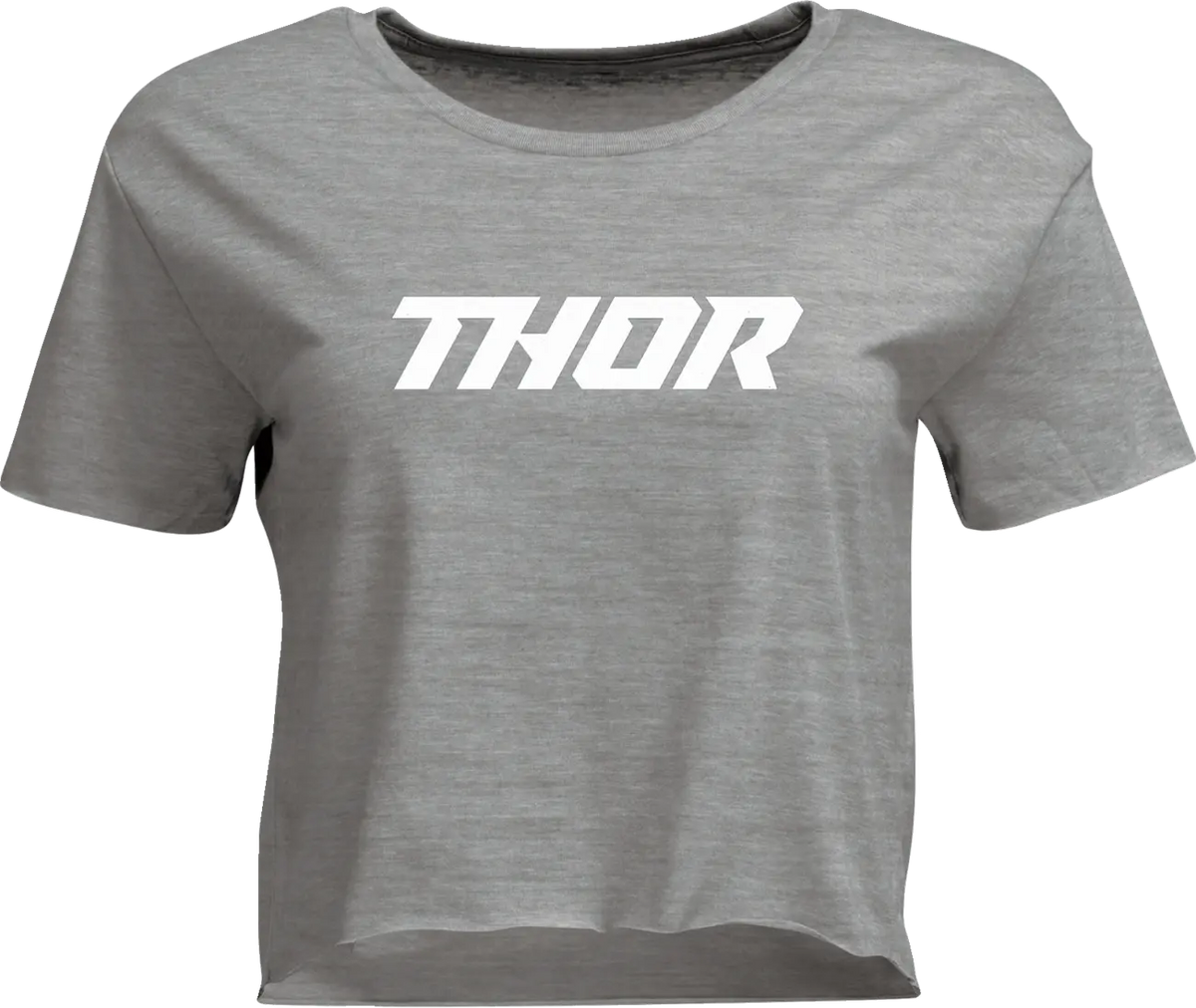 Thor Women's Corp Crop T-Shirt Heather Gray