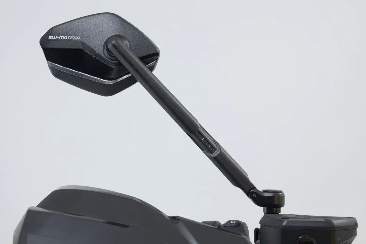 SW-Motech Sport Short Arm Mirror Set - Pair - Black - MIR.00.850.10201
