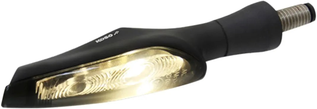 Koso Infinity Front LED Turn Signal - Smoke Lens - E-Marked - HB030110