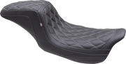 2-Up Mustang Double Diamond Squareback Seat - For Harley Davidson
