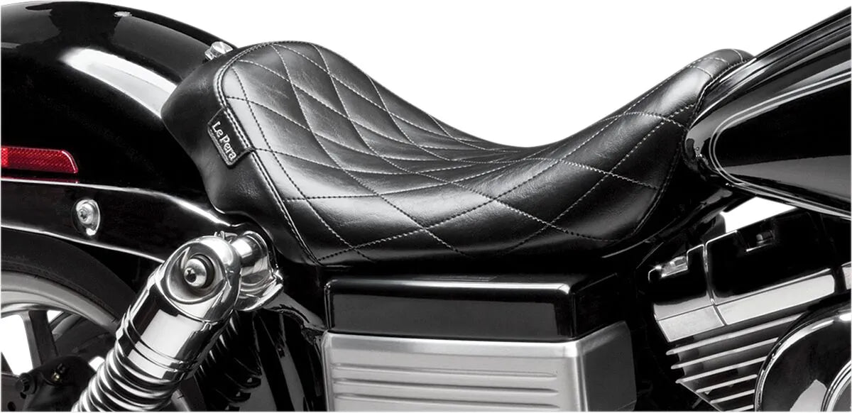 Le Pera Bare Bones Solo Seat - Black Diamond - For Harley Davidson