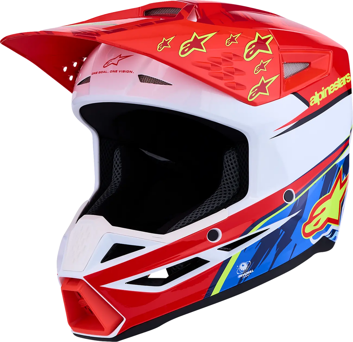 Alpinestars SM3 Falcon Youth Helmet Red/White/Blue Yellow