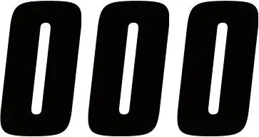 Factory Effex Number Stickers - Black, 4 Inch