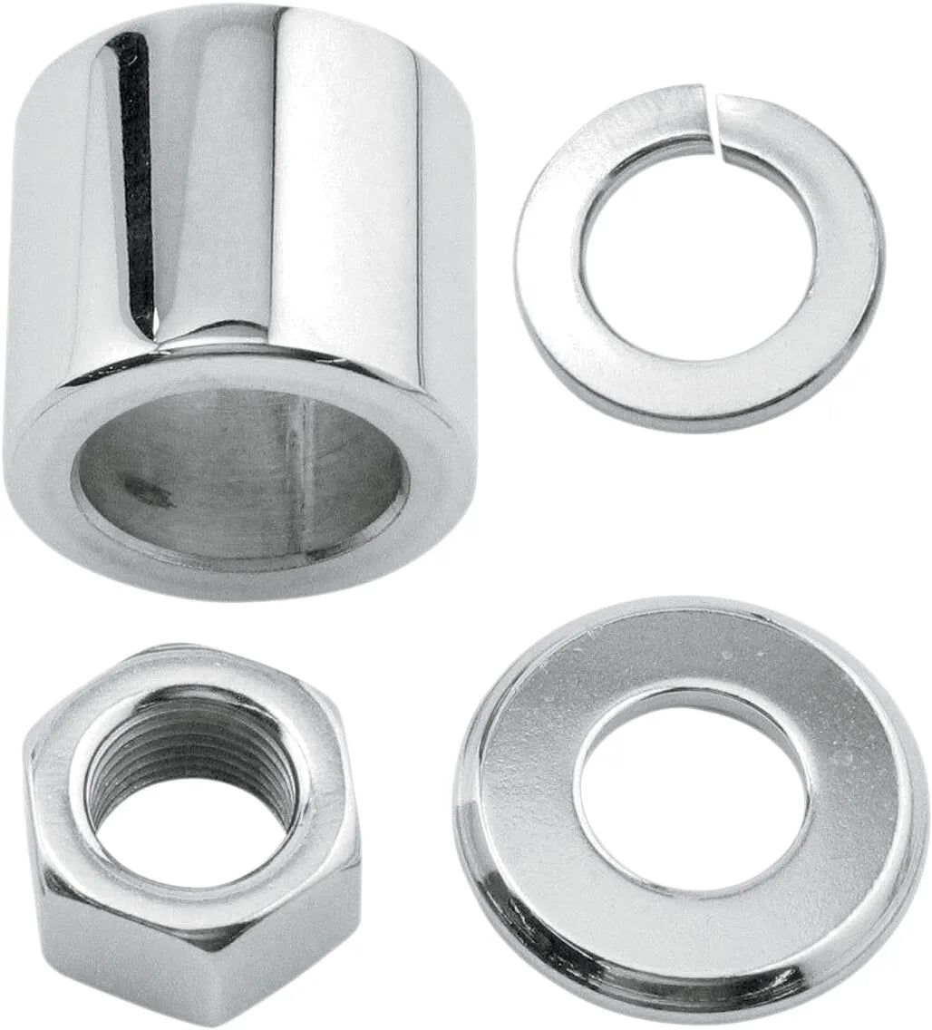 Colony Chrome Front Axle Spacer Nut Kit for HD Softail 00-06