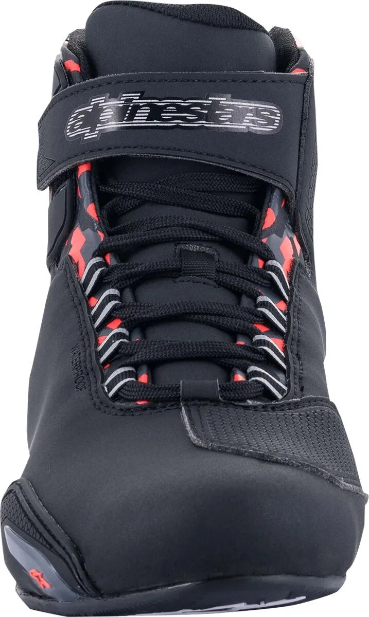 Alpinestars Sektor Waterproof Riding Shoes Black Gray Red