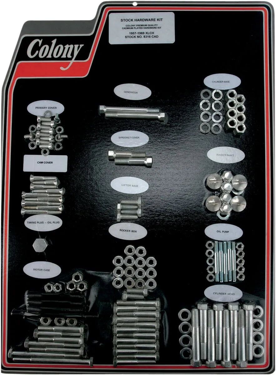 Colony Complete Stock Motor Hardware Kit for H-D