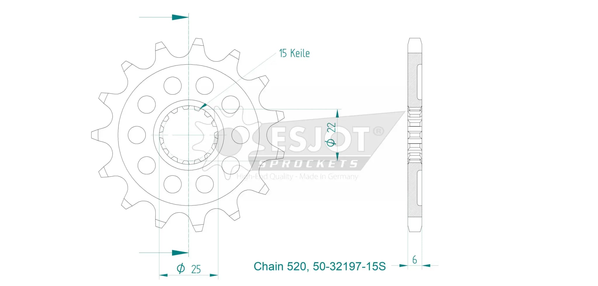 Esjot 520 Sport Sprocket Front