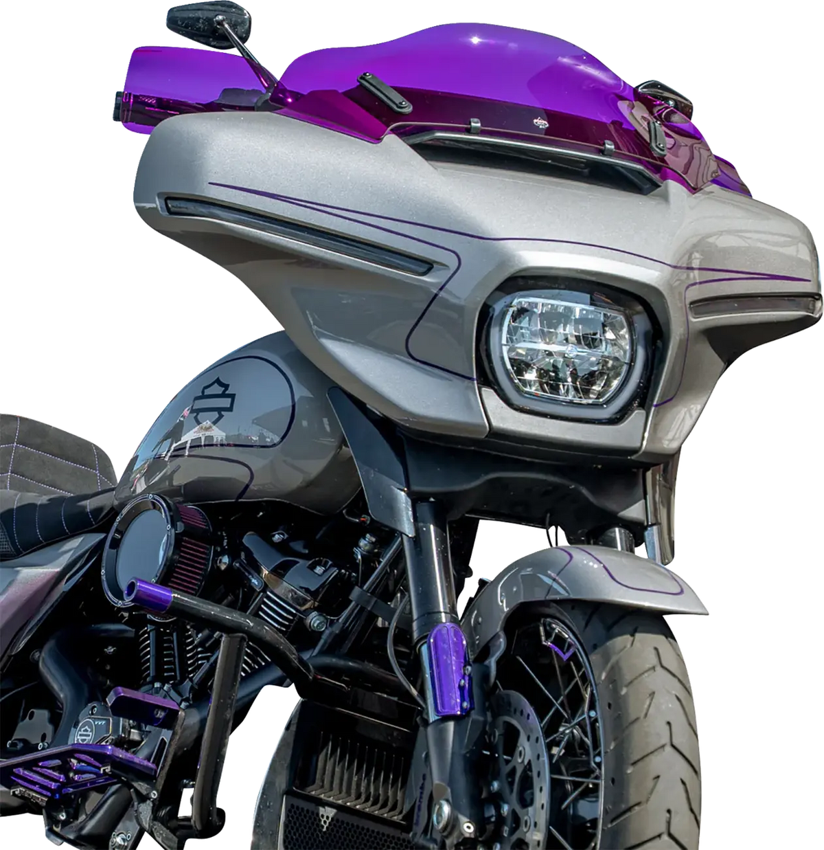 Klock Werks Flare Acrylic Handguards - 1" - Purple - KWS-01-0134-23