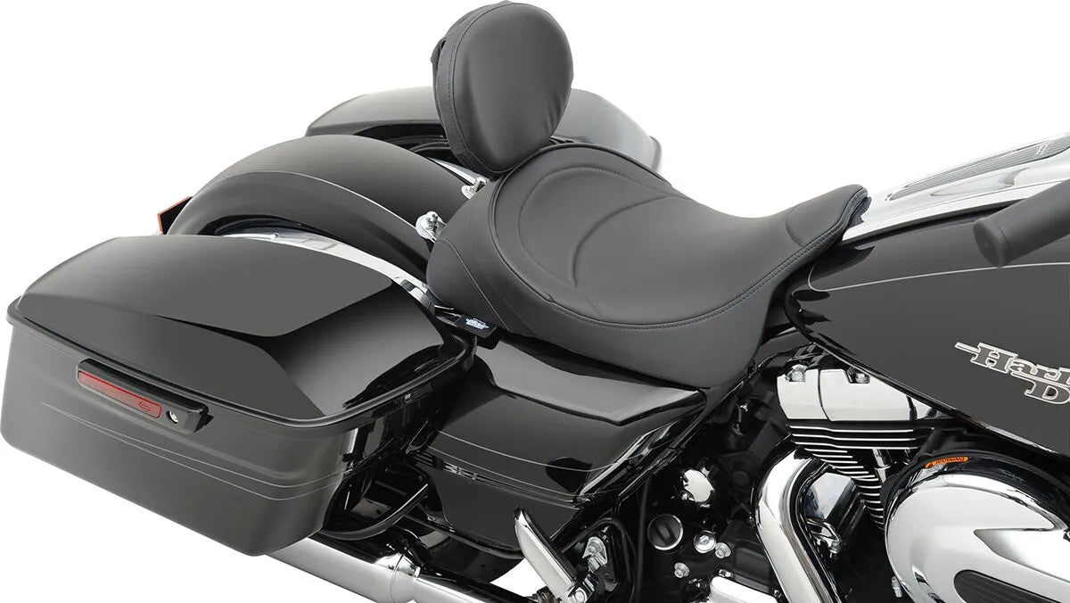 Drag Specialties Backrest Compatible Solo Seat - For Harley Davidson