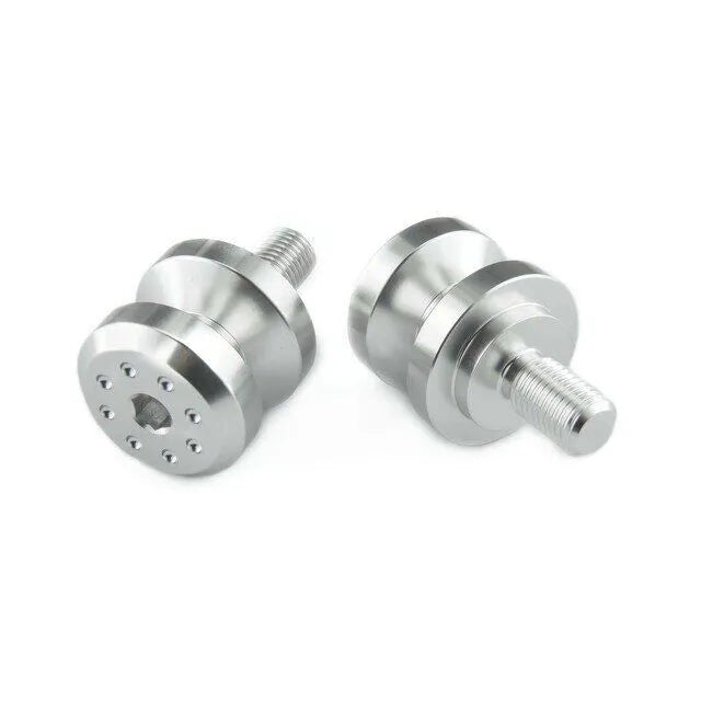 Pro Bolt Swingarm Spools For Motorcycles (Silver)