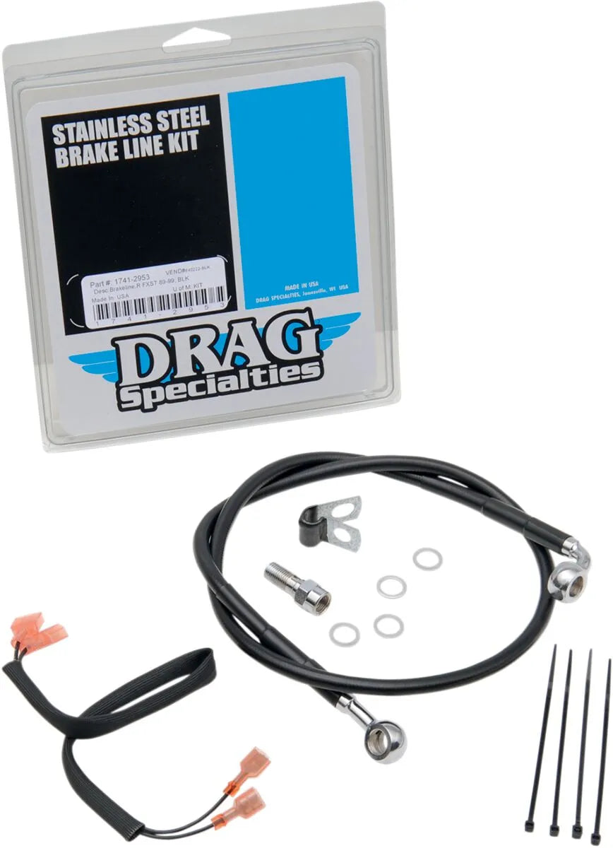 Przewód Hamulcowy Ze Stali Nierdzewnej Drag Specialties - Tył