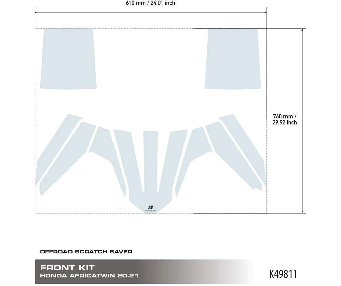 Uniracing Scratch Saver For Honda - Clear Vinyl