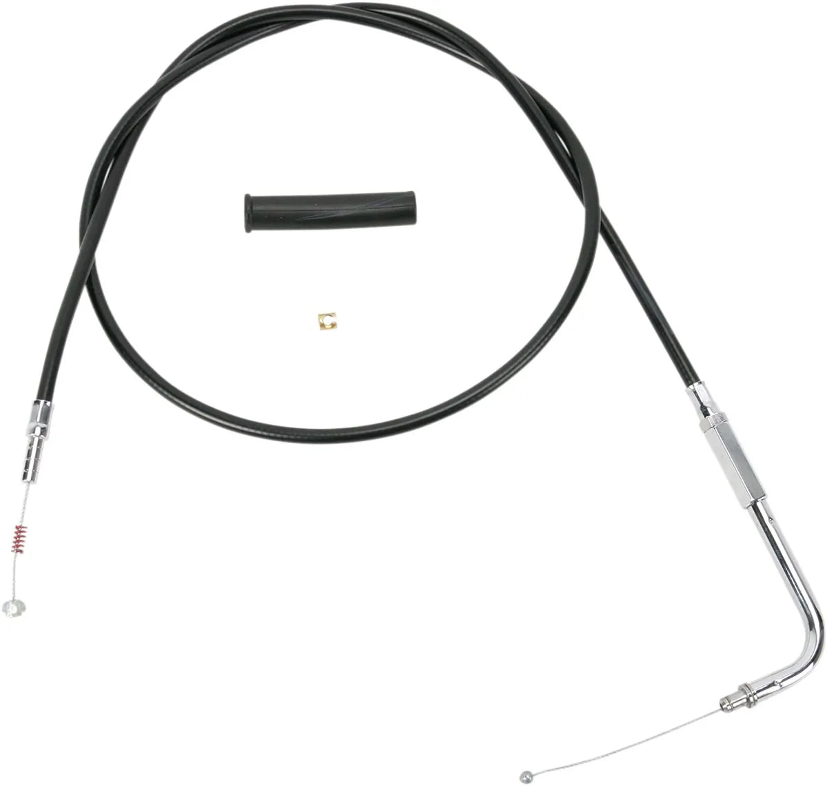 Drag Specialties Black Vinyl Idle Cable for Mikuni Carbs