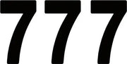 Factory Effex Pro Numbers Plate Graphic - Black 8"