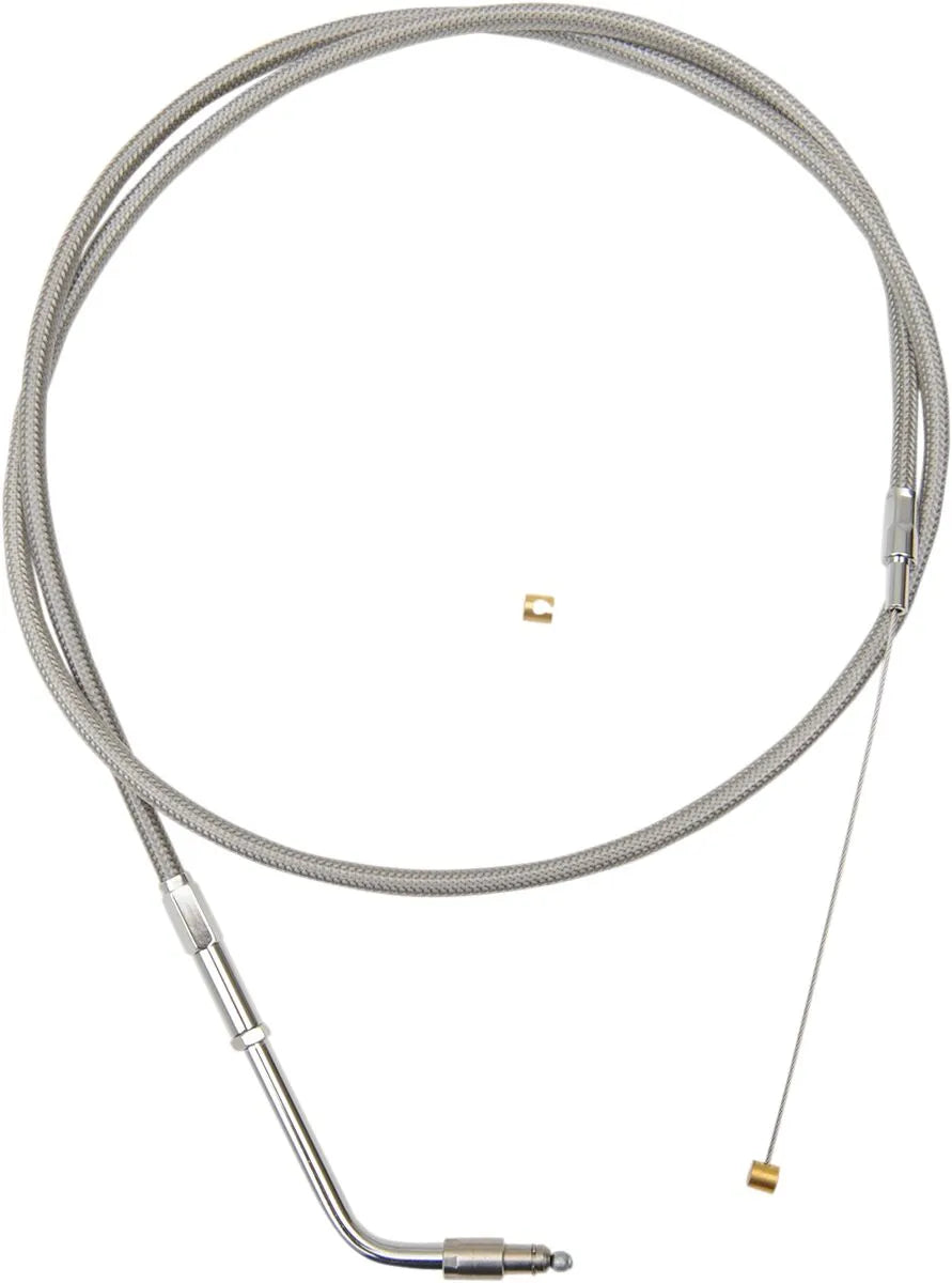 La Choppers Stainless Braided Handlebar Throttle Cable