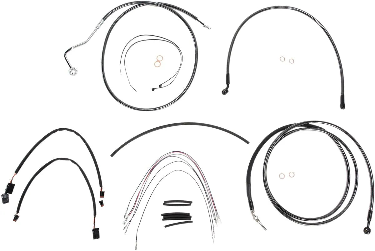 MAGNUM SHIELDING Black Pearl Handlebar Installation Kit for Ape