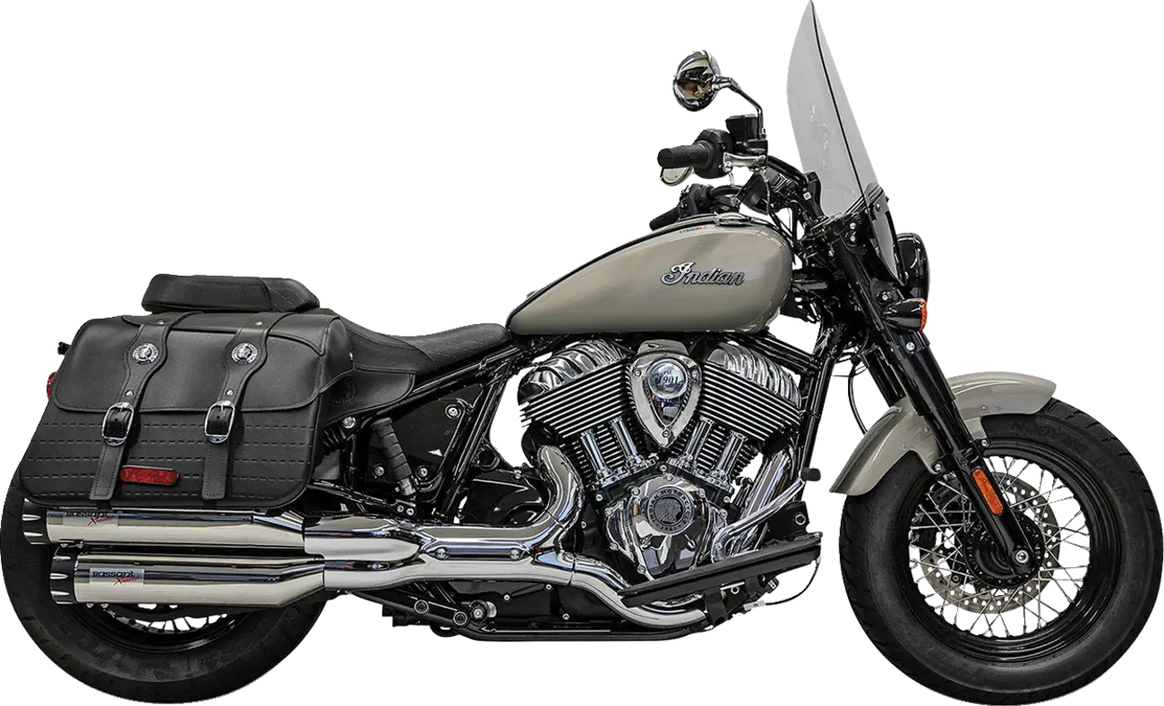 Bassani Xhaust 4" Tłumiki Slip-on z czarnymi końcówkami
