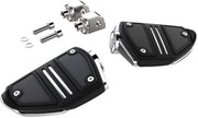 Ciro Twin Rail Foot Rests - Chrome Finish