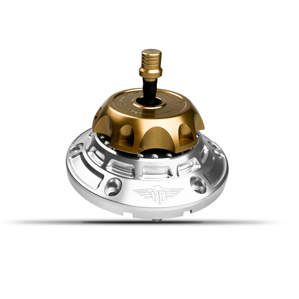 Heinz Bikes Performance Vented Fuel Cap Silver/Bronze for Harley