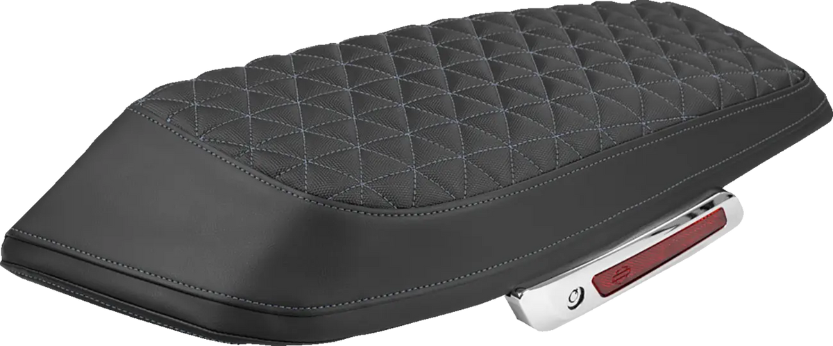 Saddlemen Black Tri-Gripper Silver Stitching Lid Covers