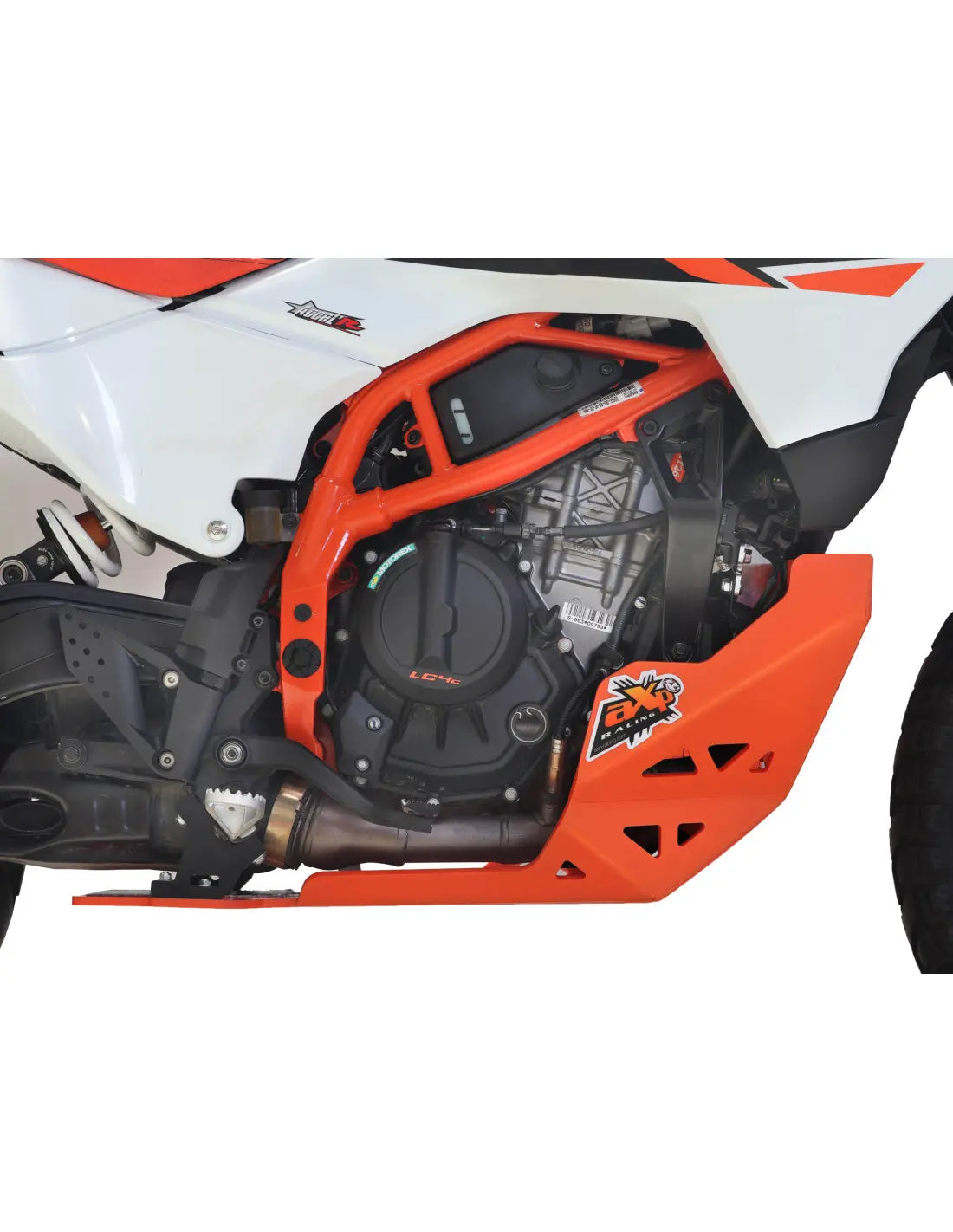 Axp Racing Adventure Skid Plate 8mm HDPE Orange for KTM 125