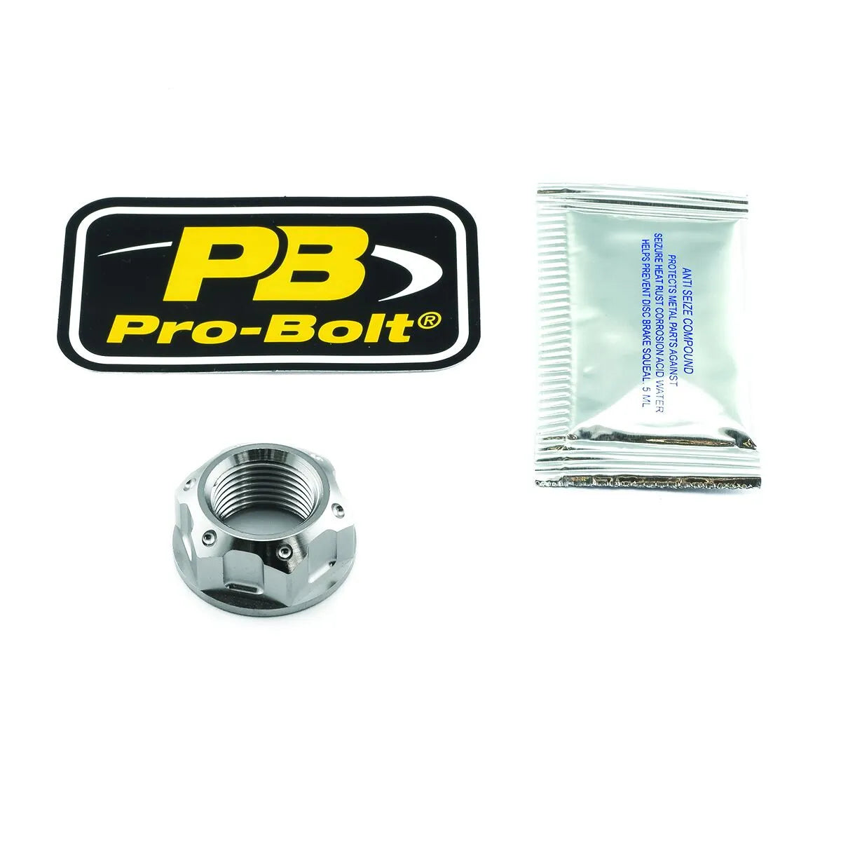 Pro Bolt Titanium Front Axle Nut M20 X 1.5
