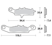 Moto-master Racing Sintered Brake Pads For Atv - Front