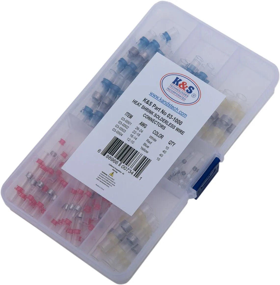 K&s Heat-shrink Solderless Wire Connector Kit