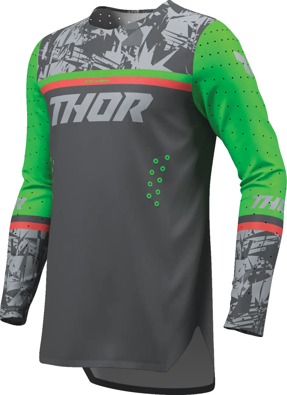 Thor Youth Sportmode Punk'd Jersey Charcoal/Green