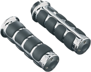 Kuryakyn Iso Grips - 1" Handlebar, Chrome/black