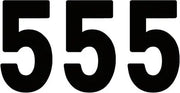 Factory Effex Pro Numbers Plate Graphic - 8" Black Vinyl