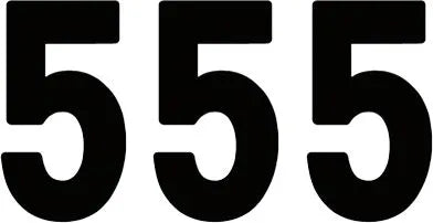 Factory Effex Pro Numbers Plate Graphic - 8" Black Vinyl