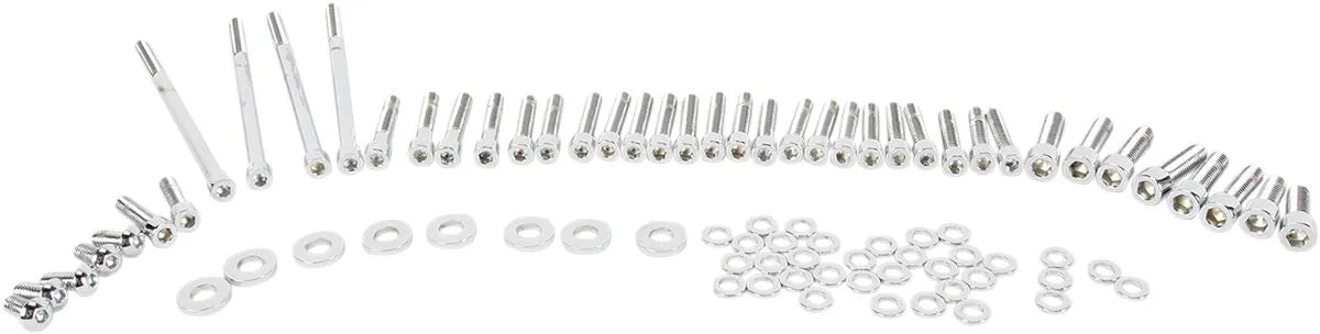 Gardner-Westcott Side Cover Bolt Kit Polished Flat for Harley