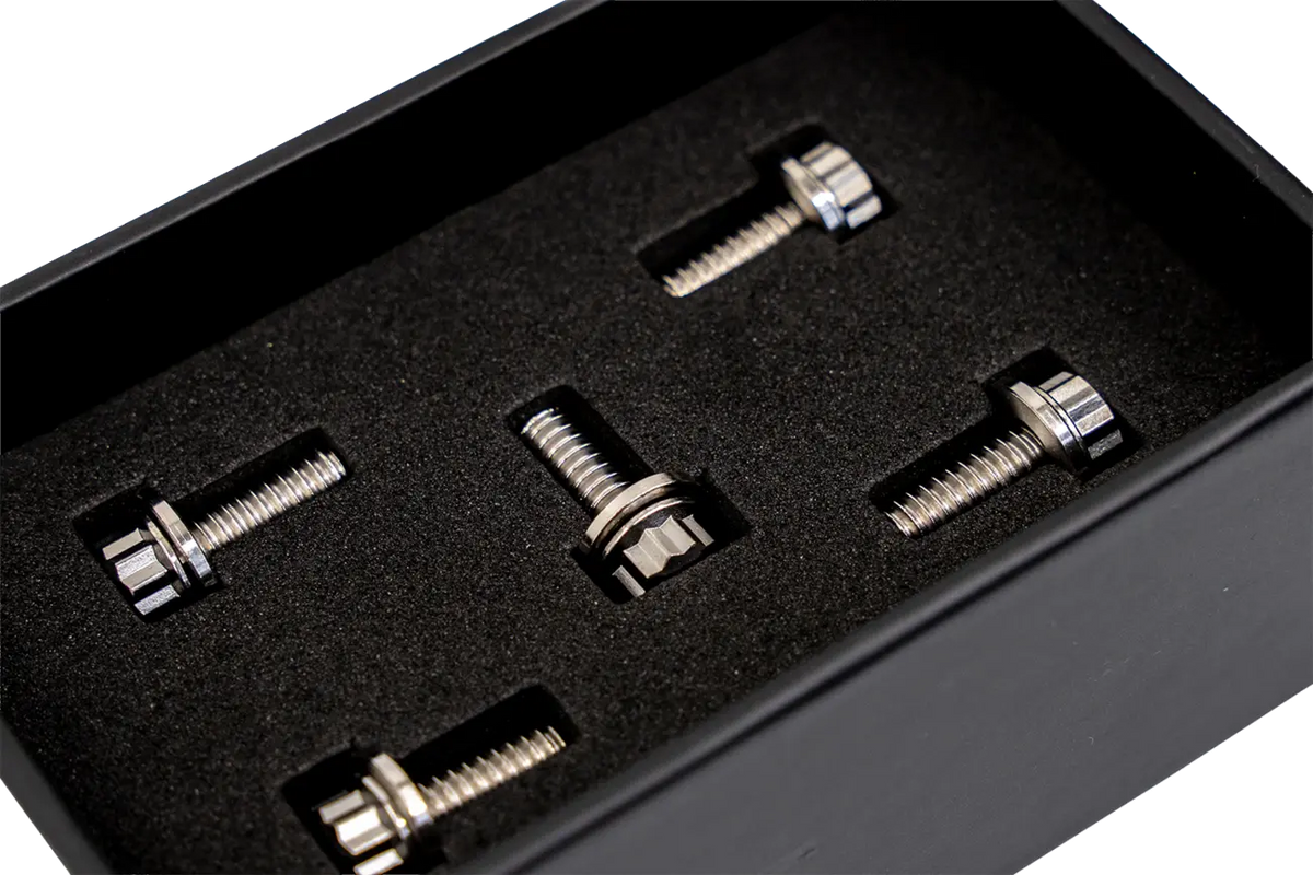 Trask Titanium M8 12-Point Derby Cover Hardware Kit for H-D Road