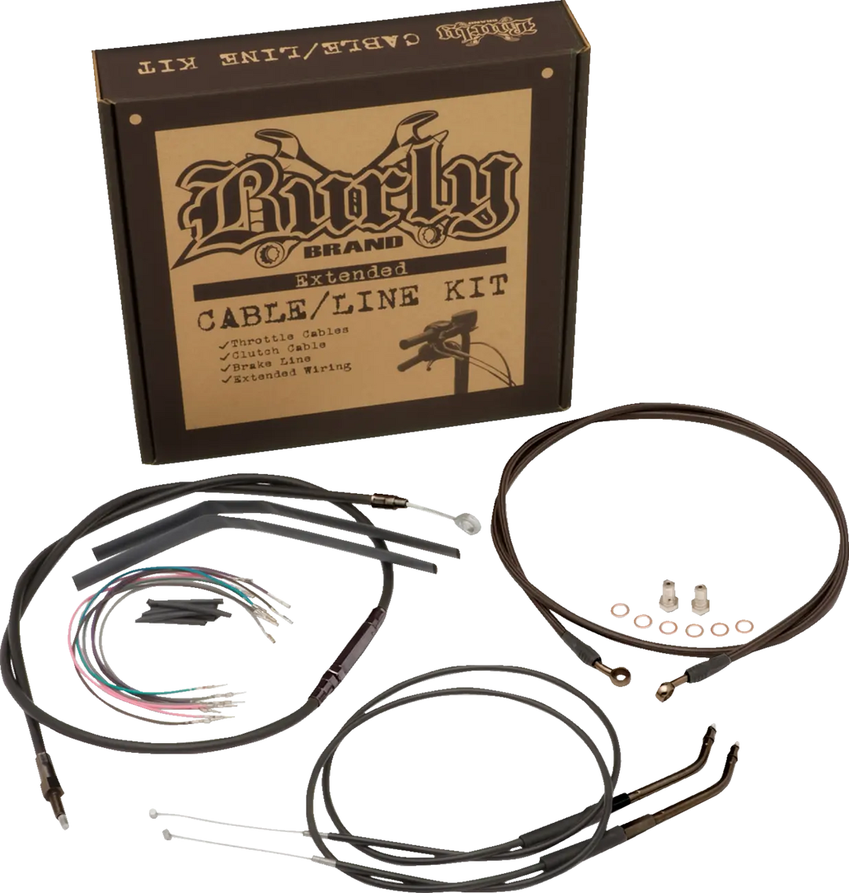 Burly Brand Jail Bar Cable Kit 14" for Harley Davidson Sportster