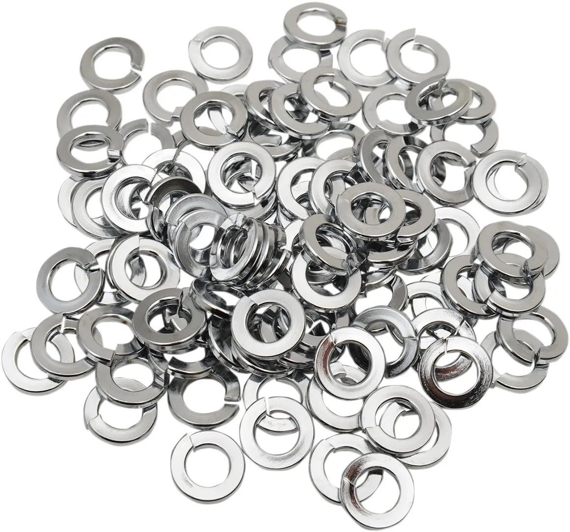 Drag Specialties 5/16" Chrome Lock Washers 100-Pack