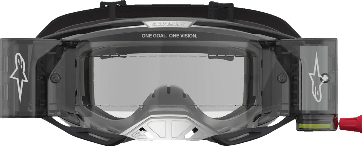 Alpinestars Vision 8 Amber Roll-Off Goggle Black/Silver/Clear
